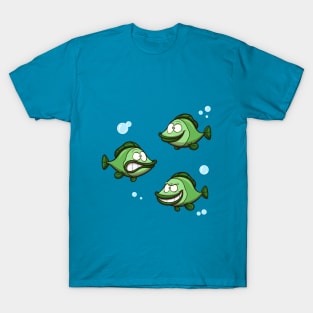 Funny Fish With Different Expressions T-Shirt